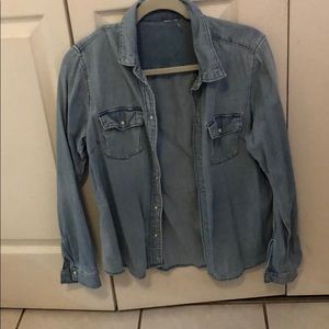 Forever 21 Jean Button Down Shirt